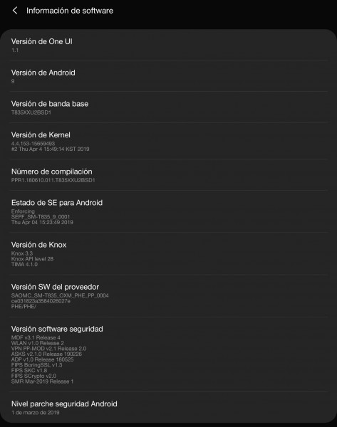 Samsung Galaxy Tab S4 - Обновление Android 9