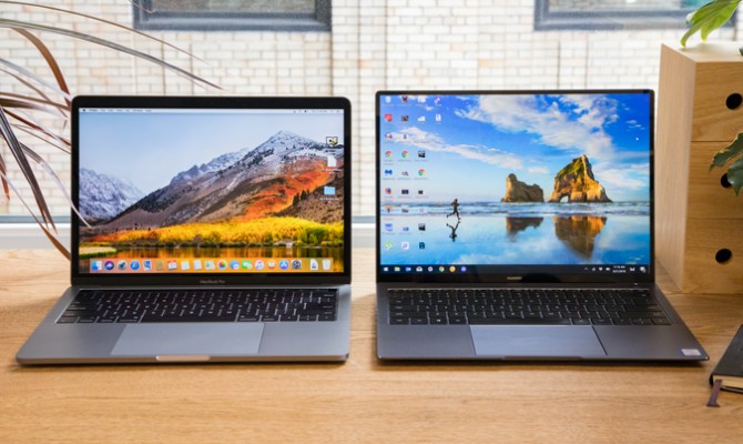 Сравнение MateBook X Pro (2019) против MacBook Pro (2018)