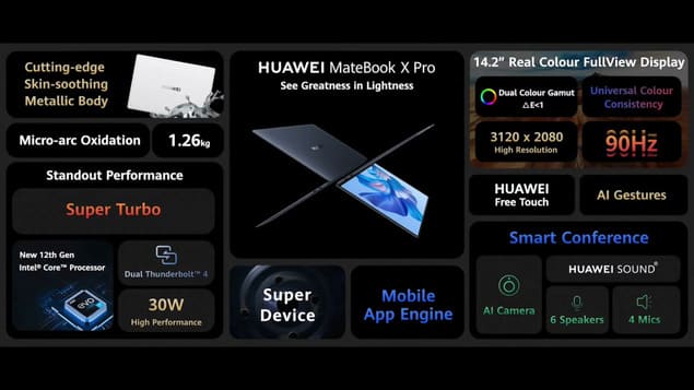 Новый Huawei MateBook X Pro 2022
