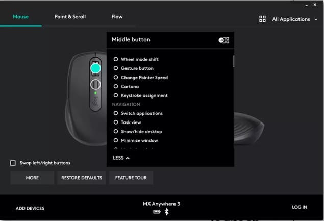 ПО Logitech MX Anywhere 3