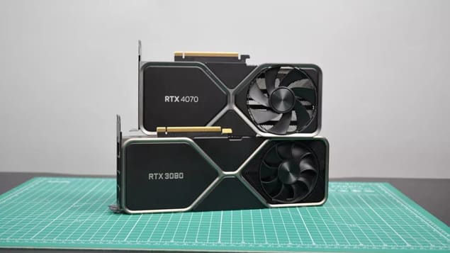 Видеокарты Nvidia RTX 4070 против RTX 3080
