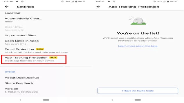 Настройки DuckDuckGo