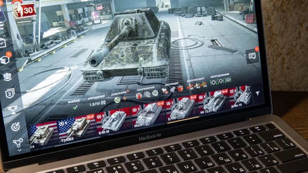 Танки на ноутбуках Apple