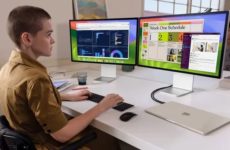 MacBook Air M3 с двумя мониторами
