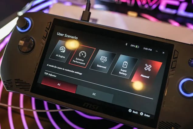 Интерфейс и настройки MSI Claw