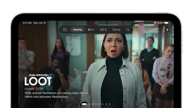 Плавающая панель вкладок iPadOS 18