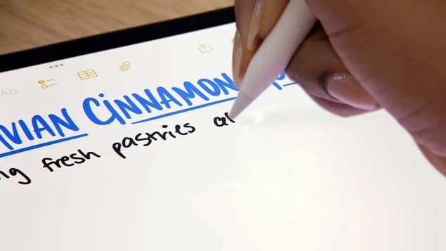 Рукописный ввод в Notes на iPadOS 18