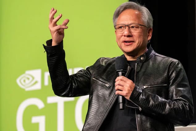 Дженсен Хуанг на презентации Nvidia