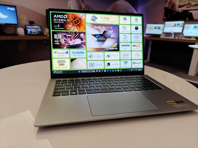 Лёгкий Acer Swift Go A14 AI (2025) на CES