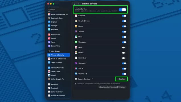 Включение функции найди Mac