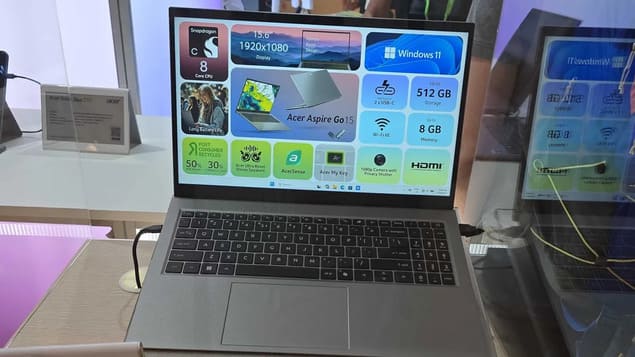 Acer Aspire Go 15 на базе Snapdragon C с 15,6-дюймовым экраном
