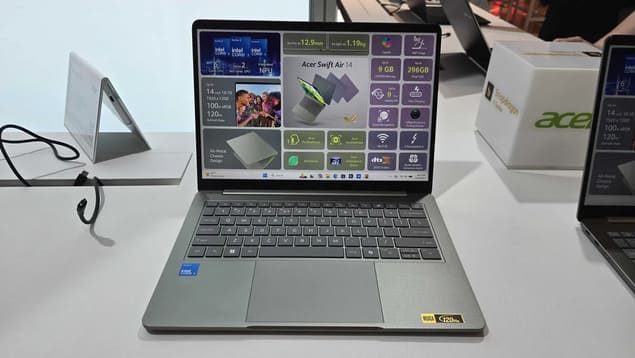 Acer Swift Air 14 2026 с 14-дюймовым экраном на стенде Computex 2026