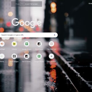 Стартовая страница Google Chrome перед очисткой кеша браузера
