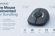 Рекламный графический материал с характеристиками Rotary Mouse.