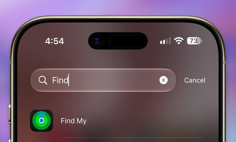 Поиск приложения Find My («Локатор») на iPhone – первый шаг сброса iPad без код-пароля